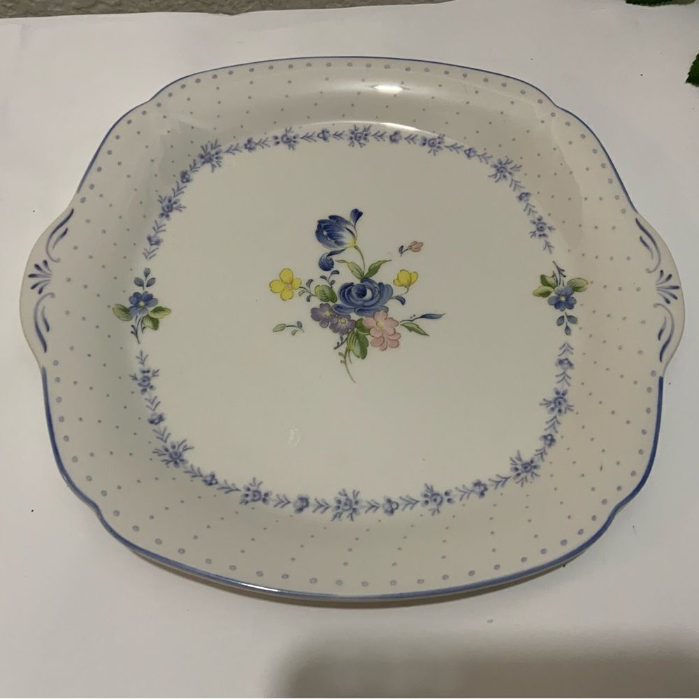 New Blue Peony by NIKKO 10" Cake Plate or Serving Tray G10